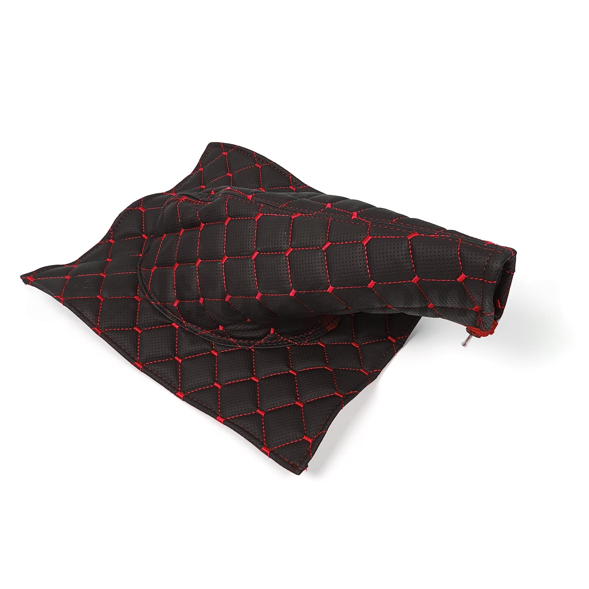 Чохол КПП екошкіра MAN, Renault чорний. перфорація, червона нитка Чохол КПП екошкіра MAN, Renault чорний. перфорація, червона нитка