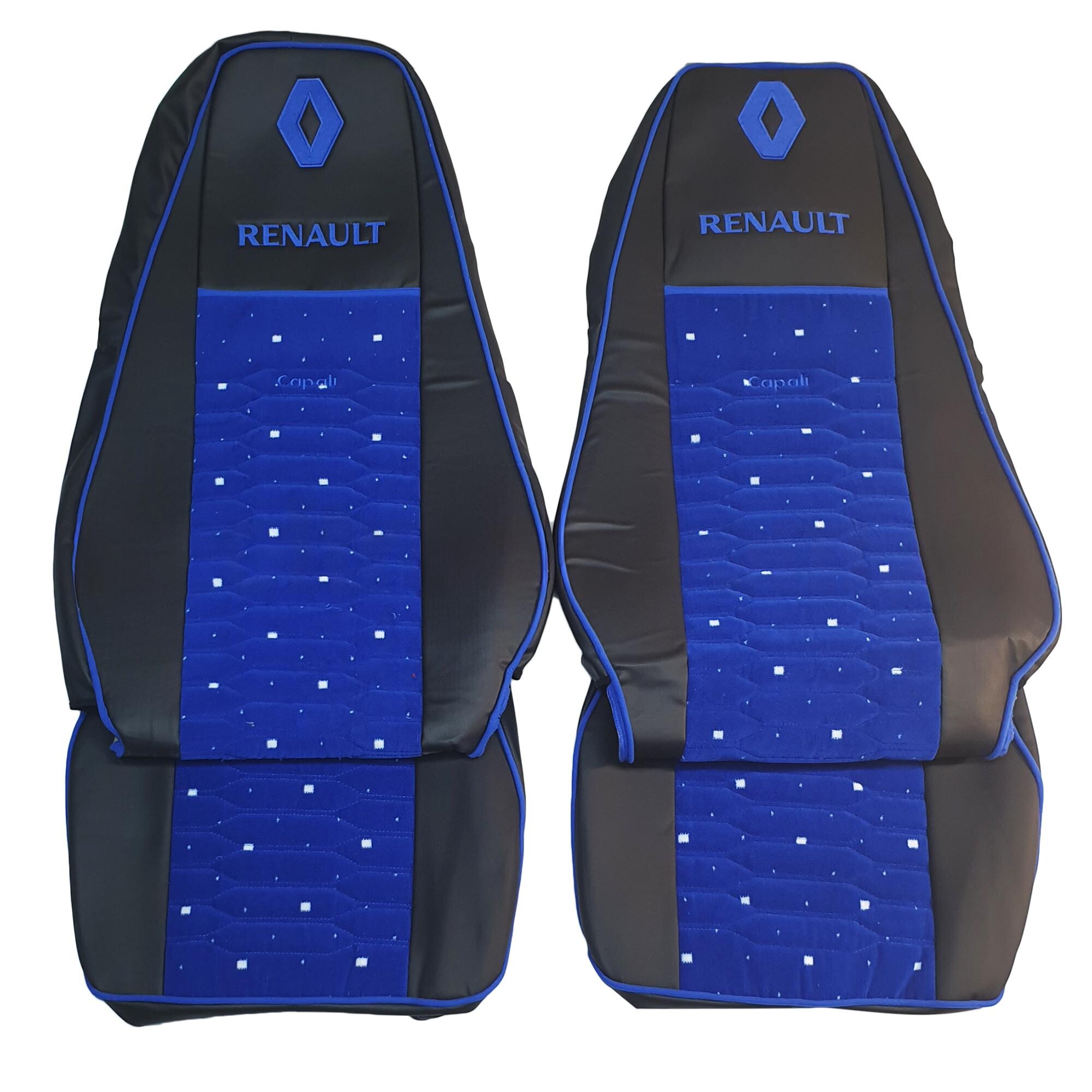 Чехол на сиденья KADIFE Велюр+Экокожа Renault Premium (2005-2013) синий