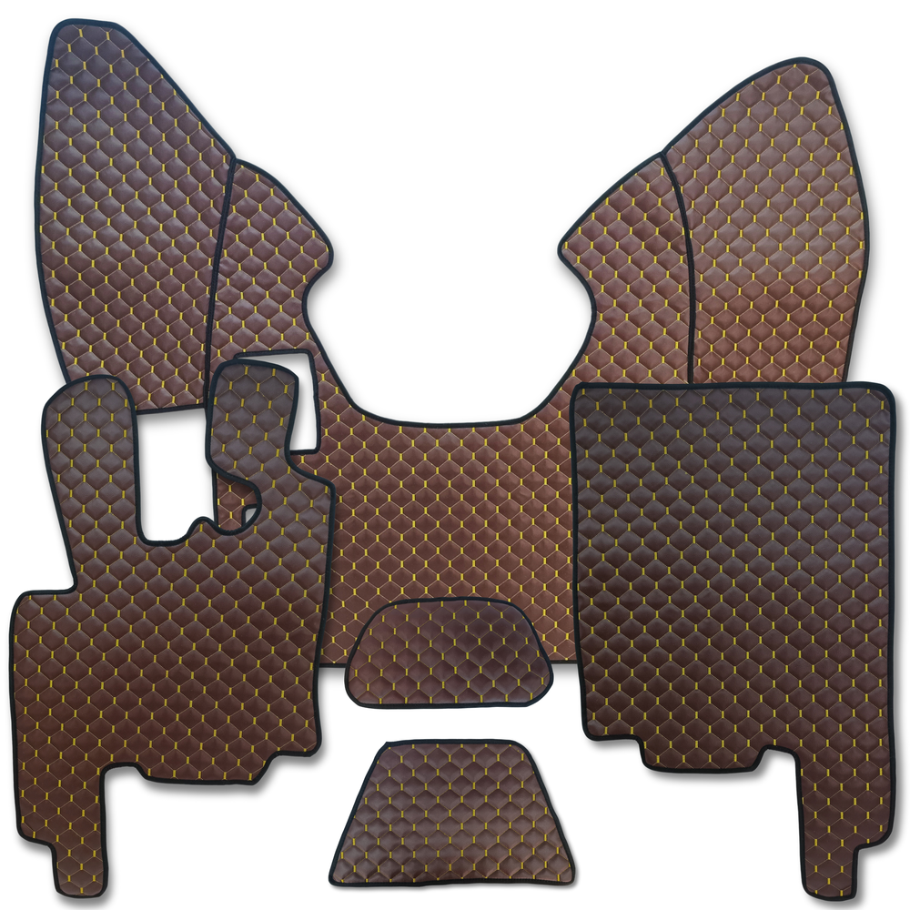 Килимок Екошкіра DAF XF95 1997-2005; МКПП, коричневий, АСП Килимок Екошкіра DAF XF95 1997-2005; МКПП, коричневий, АСП