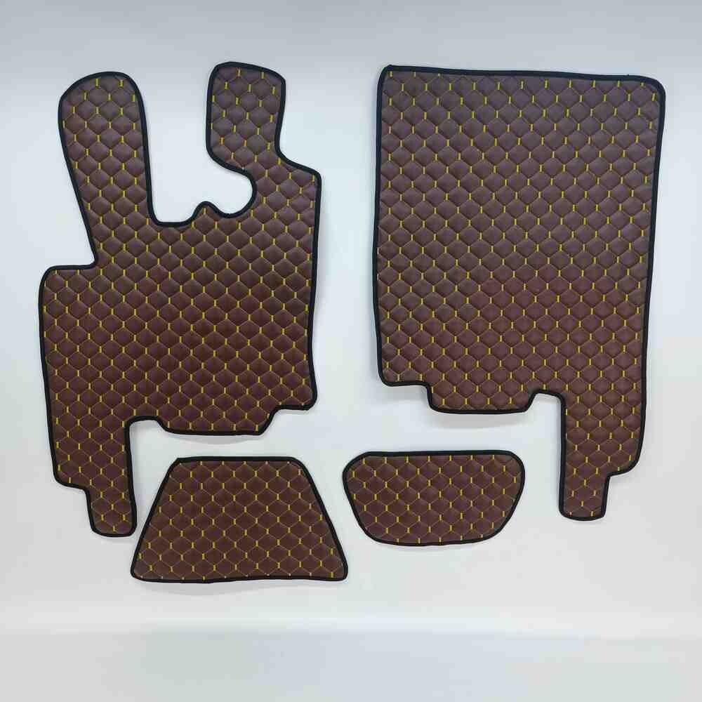 Килимок Екошкіра DAF XF95 1997-2005; МКПП, коричневий, АСП Килимок Екошкіра DAF XF95 1997-2005; МКПП, коричневий, АСП