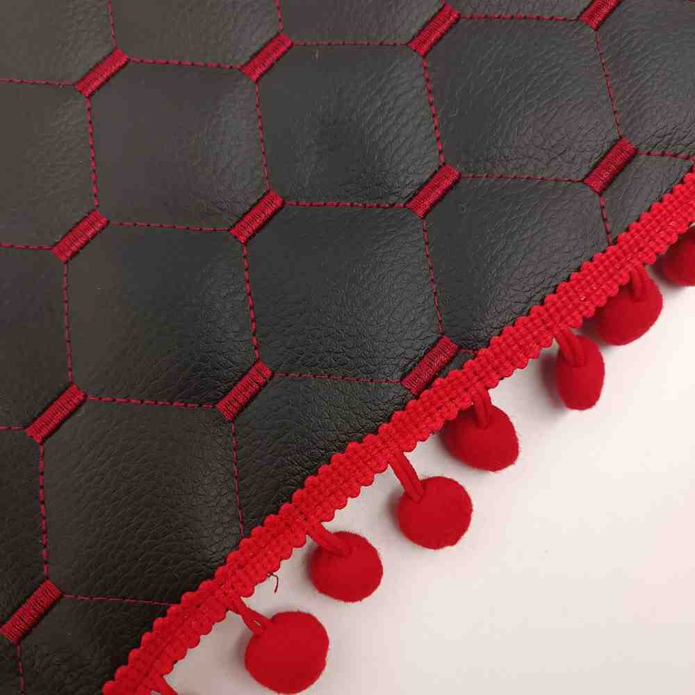 Шторка Екошкіра "Wave" SCANIA лоб + косинки чорна Шторка Екошкіра "Wave" SCANIA лоб + косинки чорна