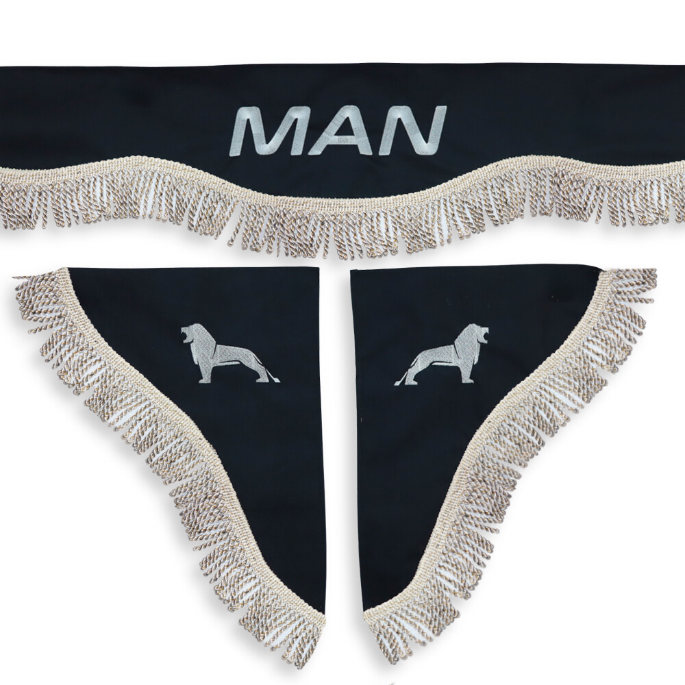 Шторка ВЕЛЮР "Wave" MAN лоб + косинки чорна