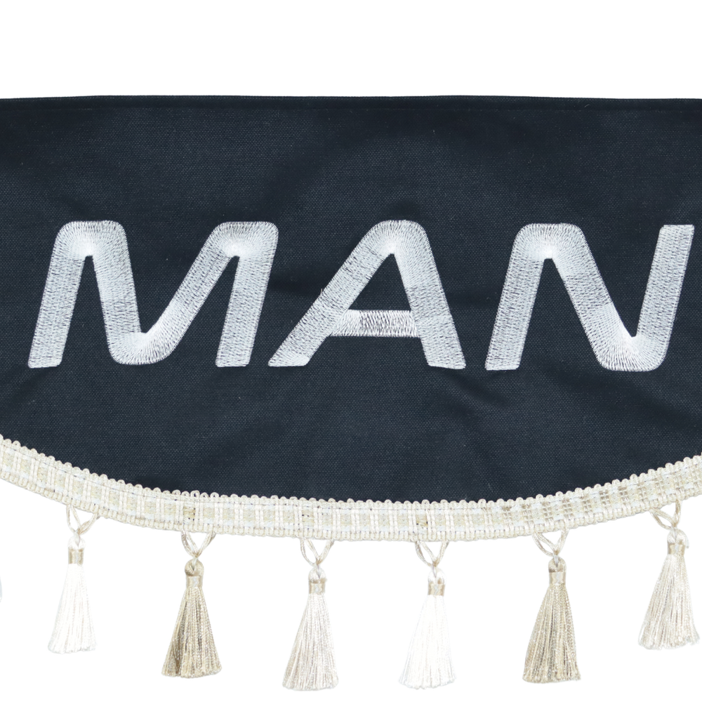 Шторка ВЕЛЮР "Wave" MAN лоб + косинки чорна