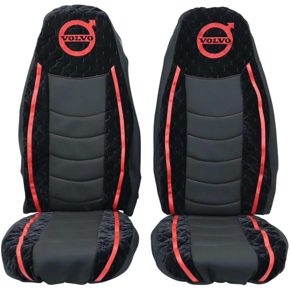 Чохол на сидіння KAR VOLVO FH FM (2014-...) велюр, чорний Чохол на сидіння KAR VOLVO FH FM (2014-...) велюр, чорний