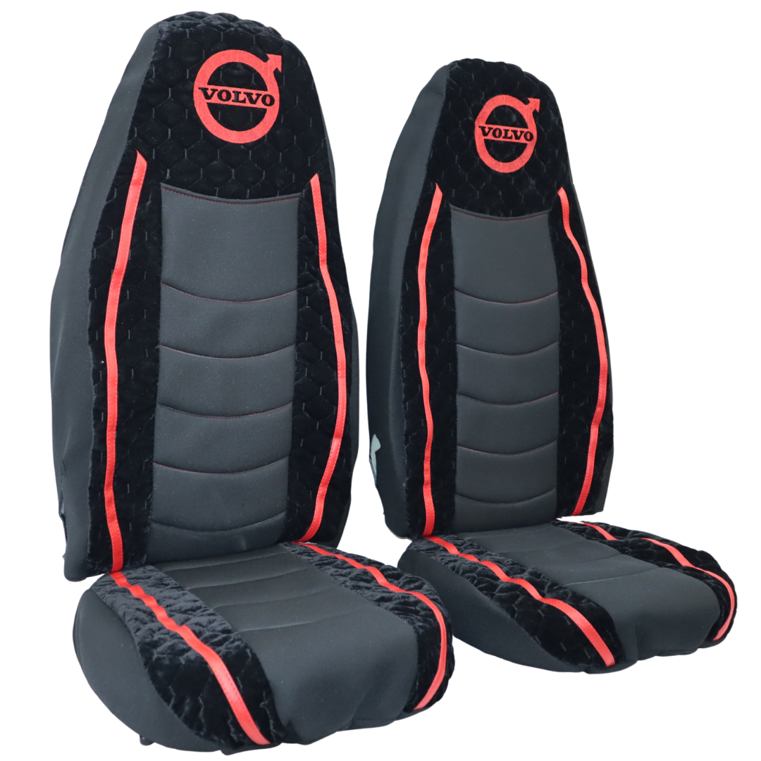 Чохол на сидіння KAR VOLVO FH FM (2014-...) велюр, чорний Чохол на сидіння KAR VOLVO FH FM (2014-...) велюр, чорний