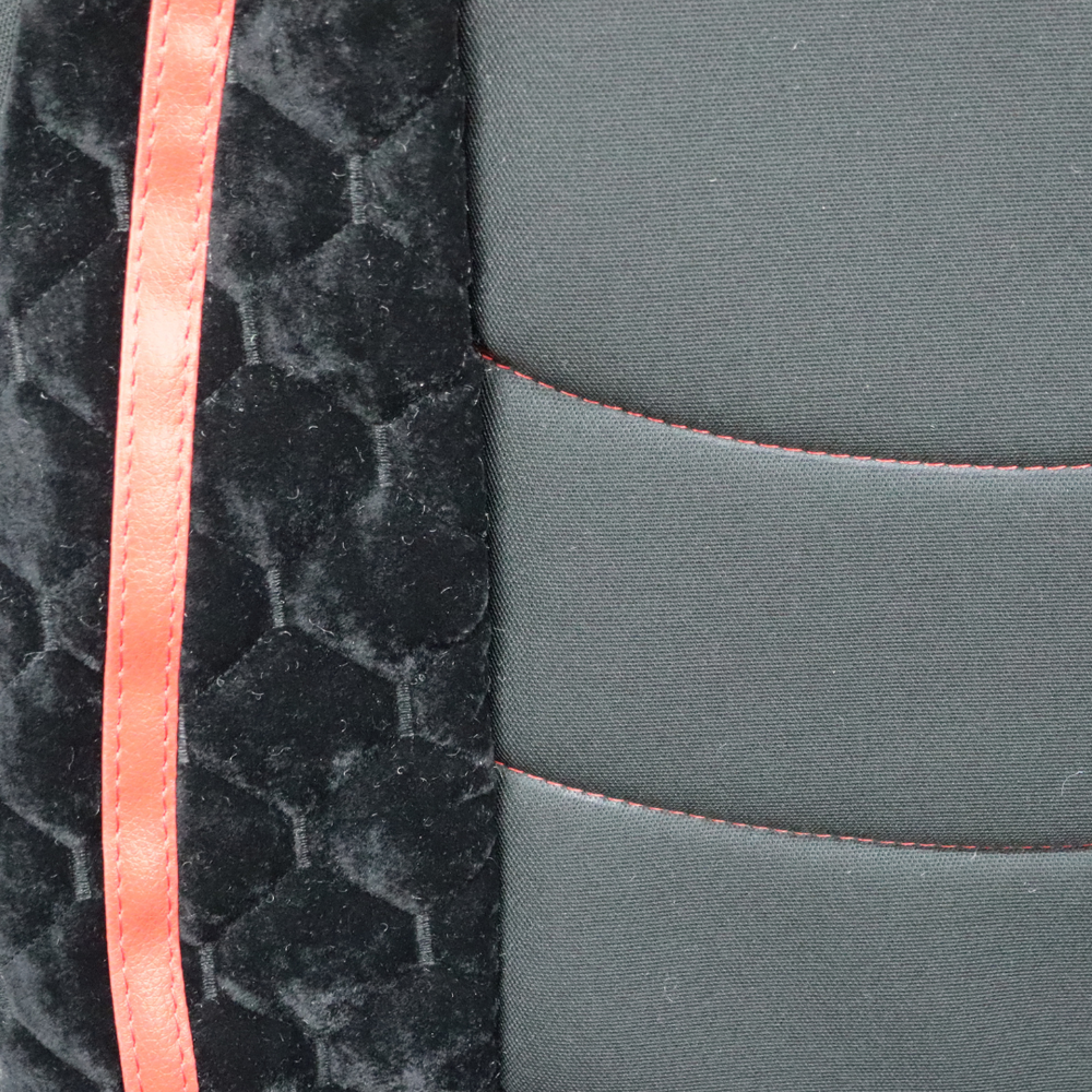 Чохол на сидіння KAR VOLVO FH FM (2014-...) велюр, чорний Чохол на сидіння KAR VOLVO FH FM (2014-...) велюр, чорний