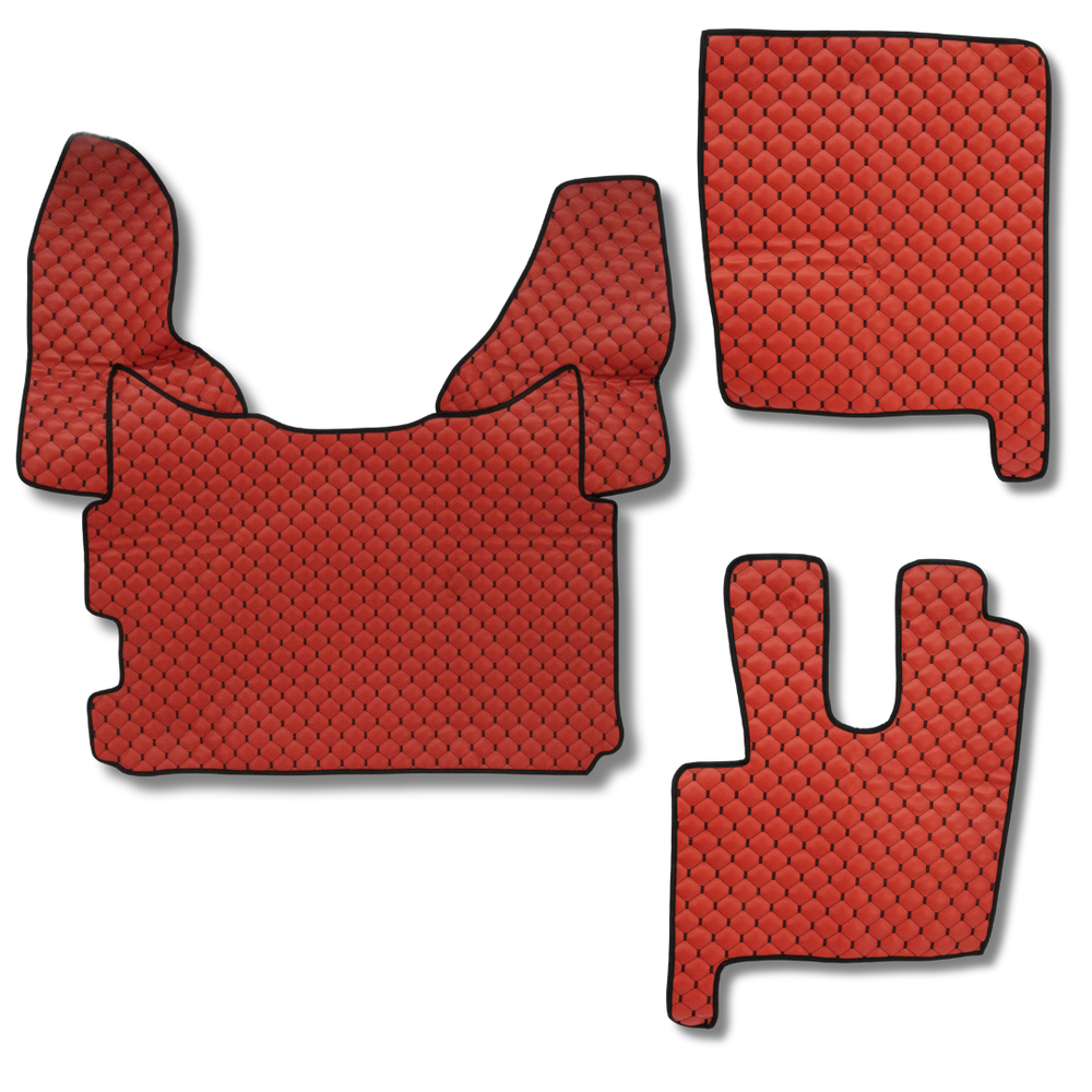 Килимок Екошкіра DAF XF106 c 2013; АКПП, червоний, Килимок Екошкіра DAF XF106 c 2013; АКПП, червоний,