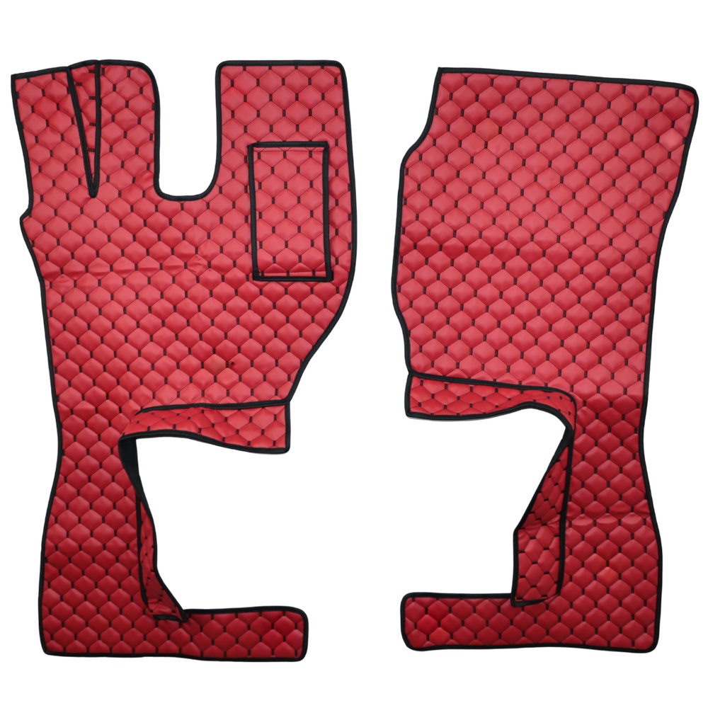 Килимок Екошкіра VOLVO FH EURO 6 з 2014 року; АКПП, червоний,АСП