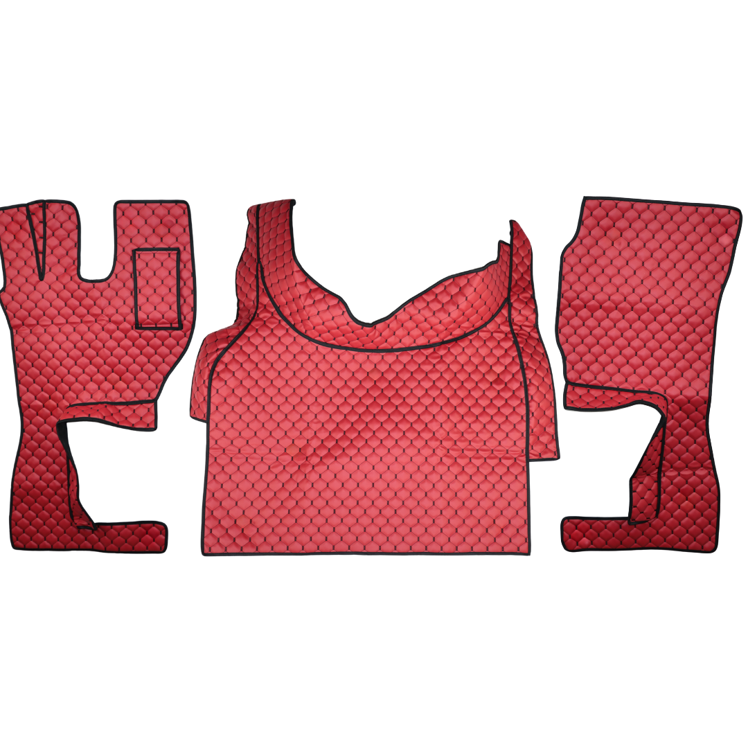 Килимок Екошкіра VOLVO FH EURO 6 з 2014 року; АКПП, червоний,АСП