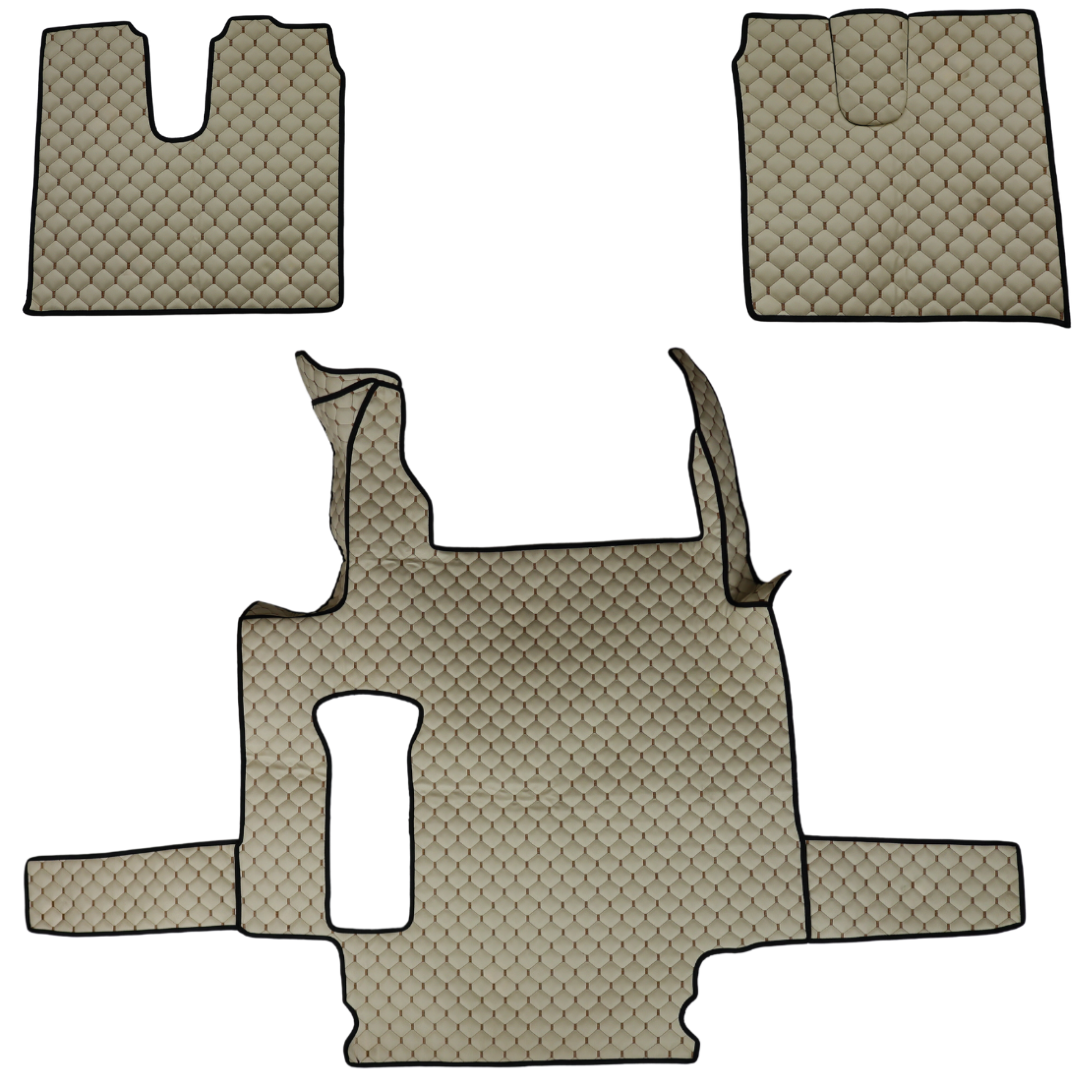 Килимок Екошкіра MAN TGX 2008-2017; 2 ящ., АКПП, МКПП, бежевий,