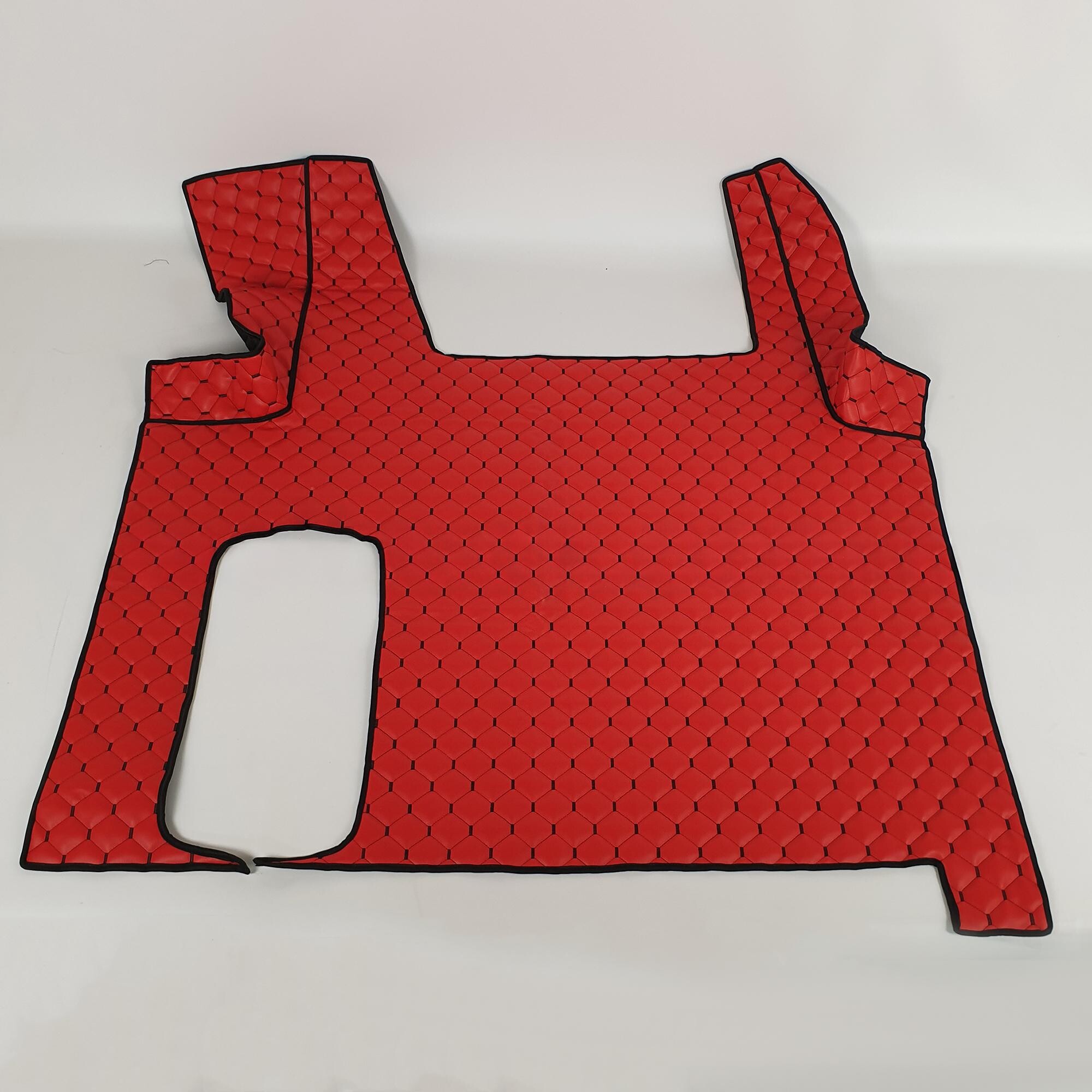 Килимок Екошкіра MAN TGX 2008-2017; 2 ящ., АКПП, МКПП, червоний, Килимок Екошкіра MAN TGX 2008-2017; 2 ящ., АКПП, МКПП, червоний,