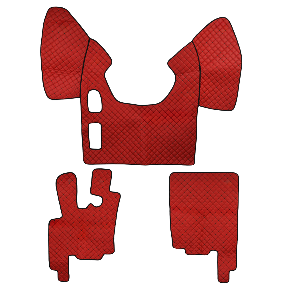 Коврик Экокожа DAF XF95 1997-2005; АКПП, красный, Коврик Экокожа DAF XF95 1997-2005; АКПП, красный,