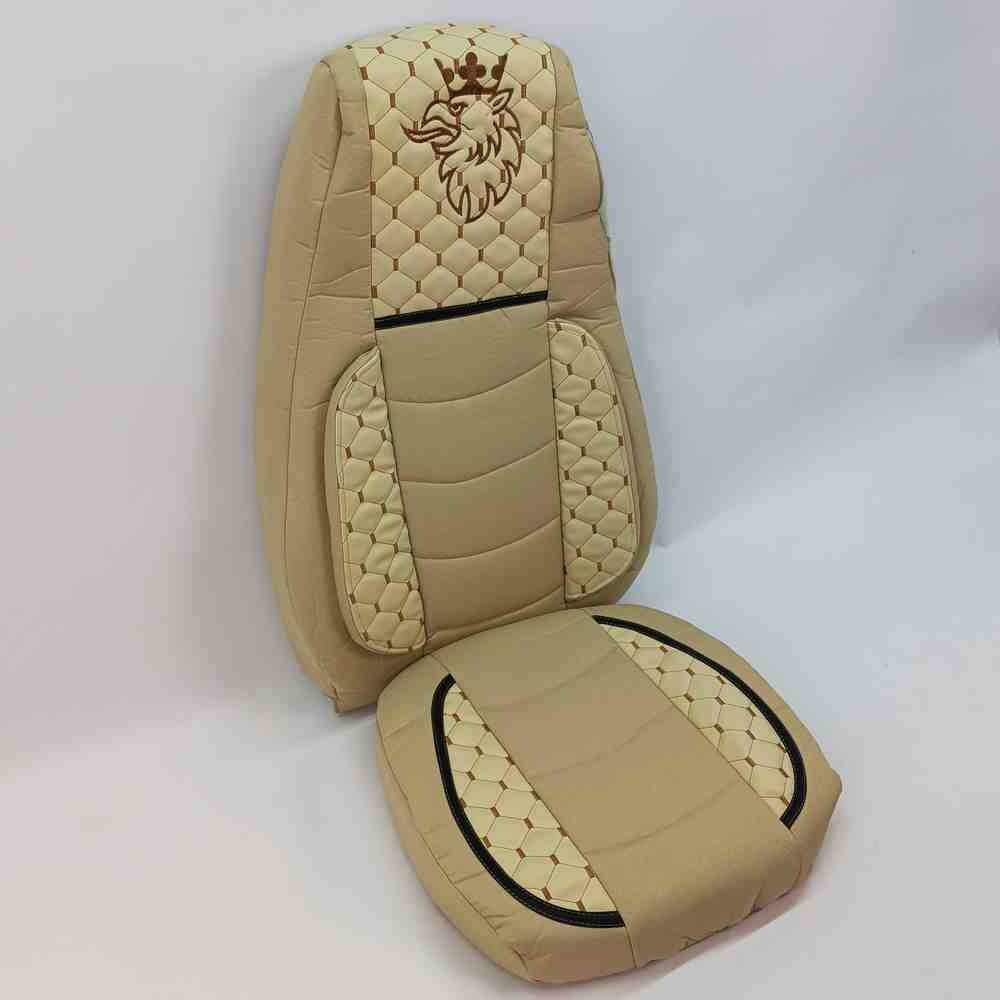 Чохол на сидіння KLF UK SCANIA R,G,P (2004-2017) водій пілот - пас. складне беж. Чохол на сидіння KLF UK SCANIA R,G,P (2004-2017) водій пілот - пас. складне беж.