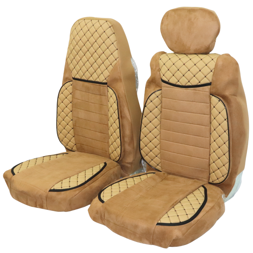 Чохол на сидіння KLF UK SCANIA R,G,P (2004-2017) водій пілот - пас. складне беж. Чохол на сидіння KLF UK SCANIA R,G,P (2004-2017) водій пілот - пас. складне беж.