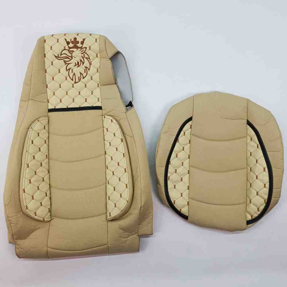 Чохол на сидіння KLF UK SCANIA R,G,P (2004-2017) водій пілот - пас. складне беж. Чохол на сидіння KLF UK SCANIA R,G,P (2004-2017) водій пілот - пас. складне беж.