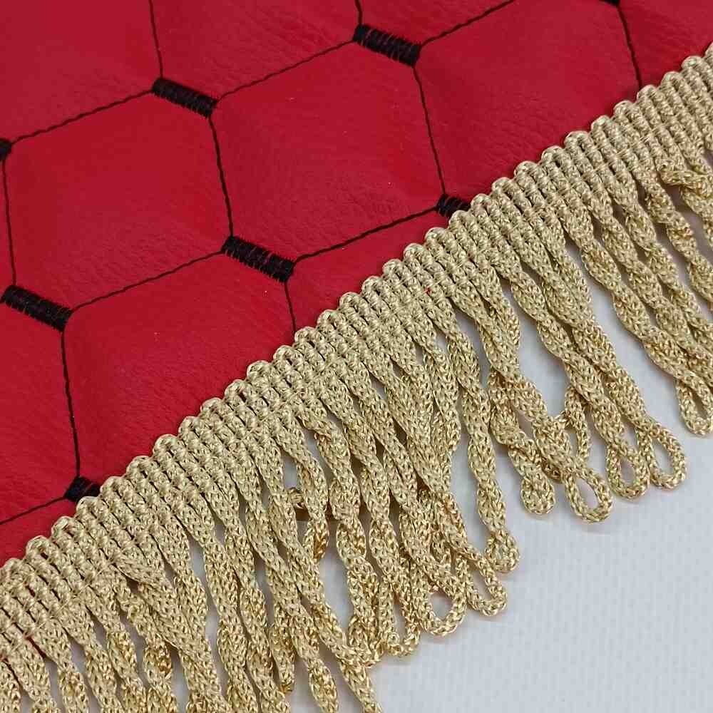 Шторка Екошкіра "Wave" IVECO лоб + косинки червона