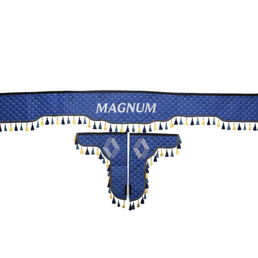 Шторка Екошкіра MAGNUM лоб + косинки + спальник синя Шторка Екошкіра MAGNUM лоб + косинки + спальник синя