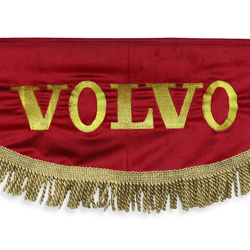 Шторка Велюр "Wave" VOLVO лоб+косинки+спальник червона Шторка Велюр "Wave" VOLVO лоб+косинки+спальник червона