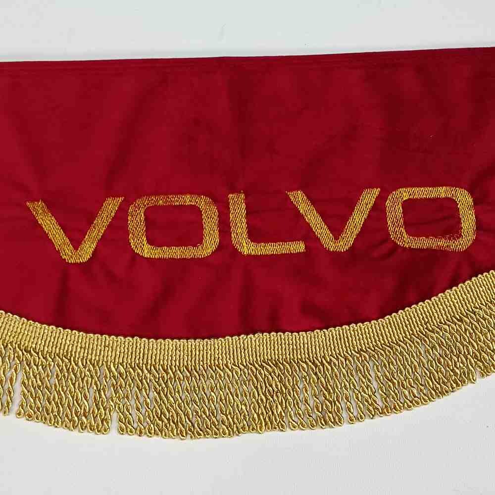 Шторка Велюр "Wave" VOLVO лоб+косинки+спальник червона Шторка Велюр "Wave" VOLVO лоб+косинки+спальник червона