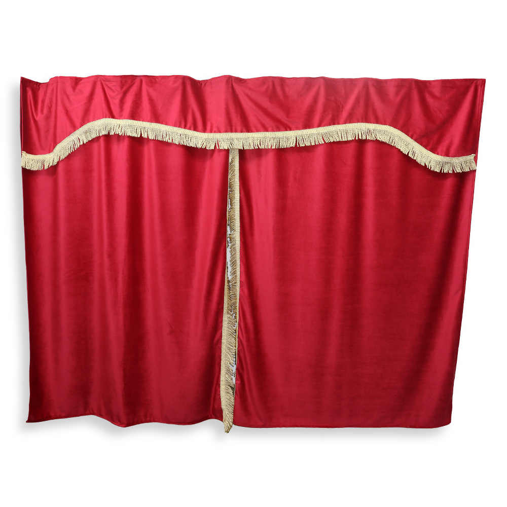 Шторка Велюр "Wave" VOLVO лоб+косинки+спальник червона Шторка Велюр "Wave" VOLVO лоб+косинки+спальник червона