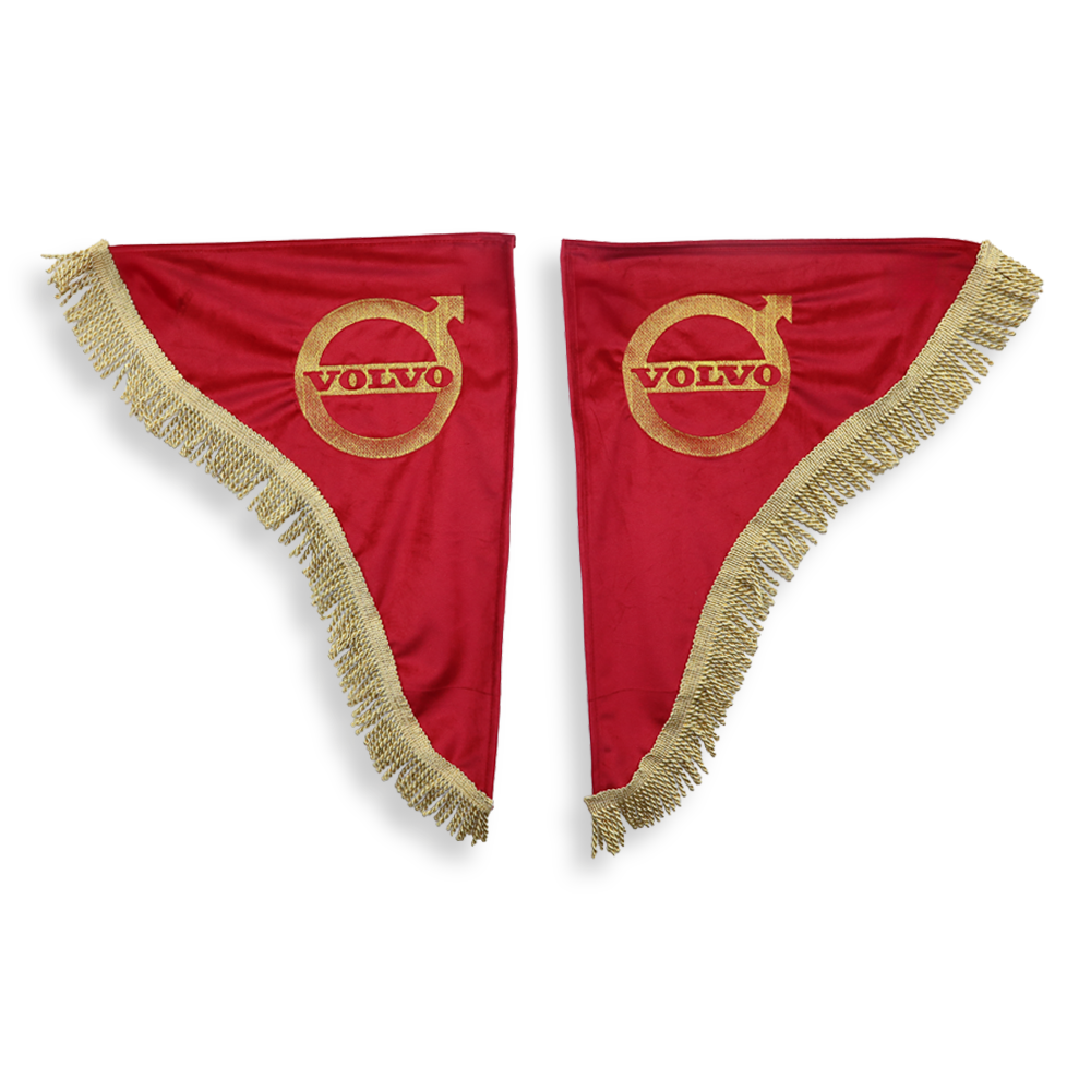 Шторка Велюр "Wave" VOLVO лоб+косинки+спальник червона Шторка Велюр "Wave" VOLVO лоб+косинки+спальник червона