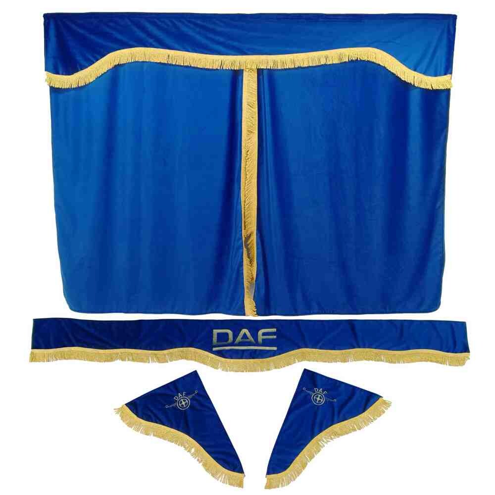 Шторка Велюр "Wave" DAF лоб+косынки+спальник синяя