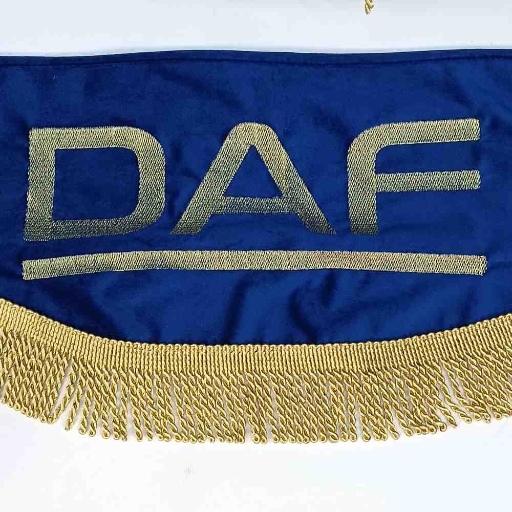 Шторка Велюр "Wave" DAF лоб+косынки+спальник синяя