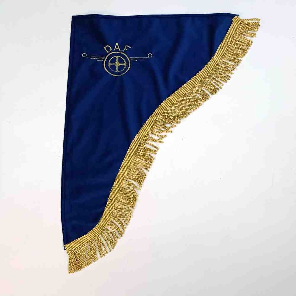 Шторка Велюр "Wave" DAF лоб+косынки+спальник синяя