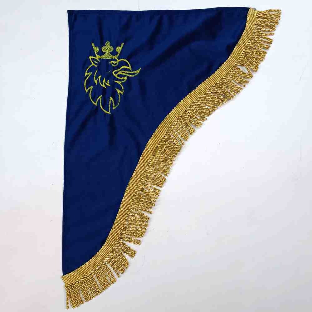 Шторка Велюр "Wave" SCANIA лоб+косинки+спальник синяя Шторка Велюр "Wave" SCANIA лоб+косинки+спальник синяя