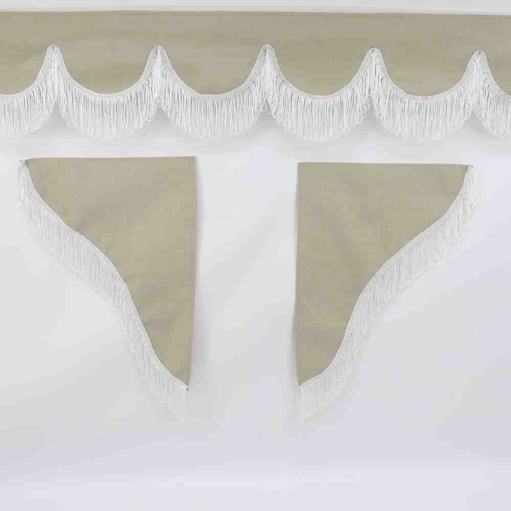 Шторка РОГОЖКА "Holland" лоб + косинки без напису бежева