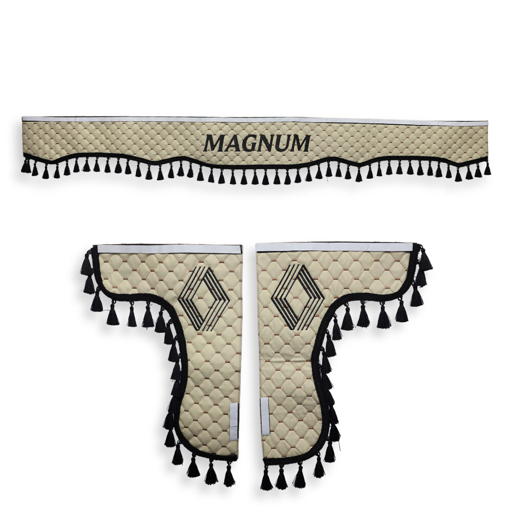 Шторка Экокожа "Pergam" MAGNUM лоб+косынки бежевый Шторка Экокожа "Pergam" MAGNUM лоб+косынки бежевый