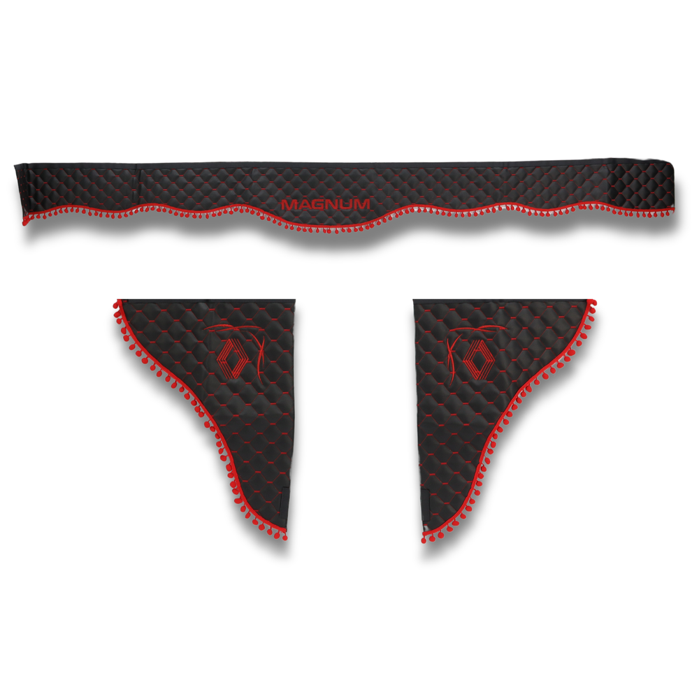 Шторка Экокожа "Wave" MAGNUM лоб+косынки черная Шторка Экокожа "Wave" MAGNUM лоб+косынки черная