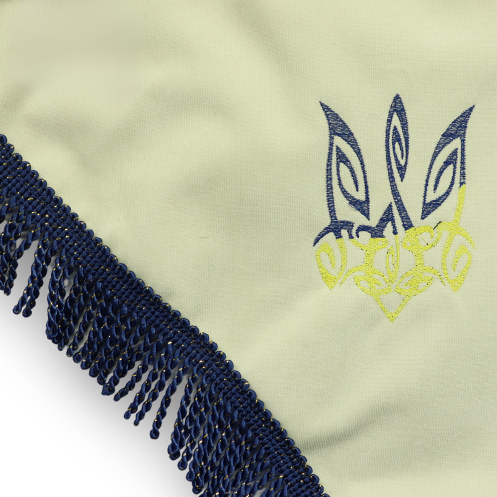 Шторка Рогожка "Double-Sided" UKRAINE лоб + косынки бежевая 2-х сторонняя Шторка Рогожка "Double-Sided" UKRAINE лоб + косынки бежевая 2-х сторонняя