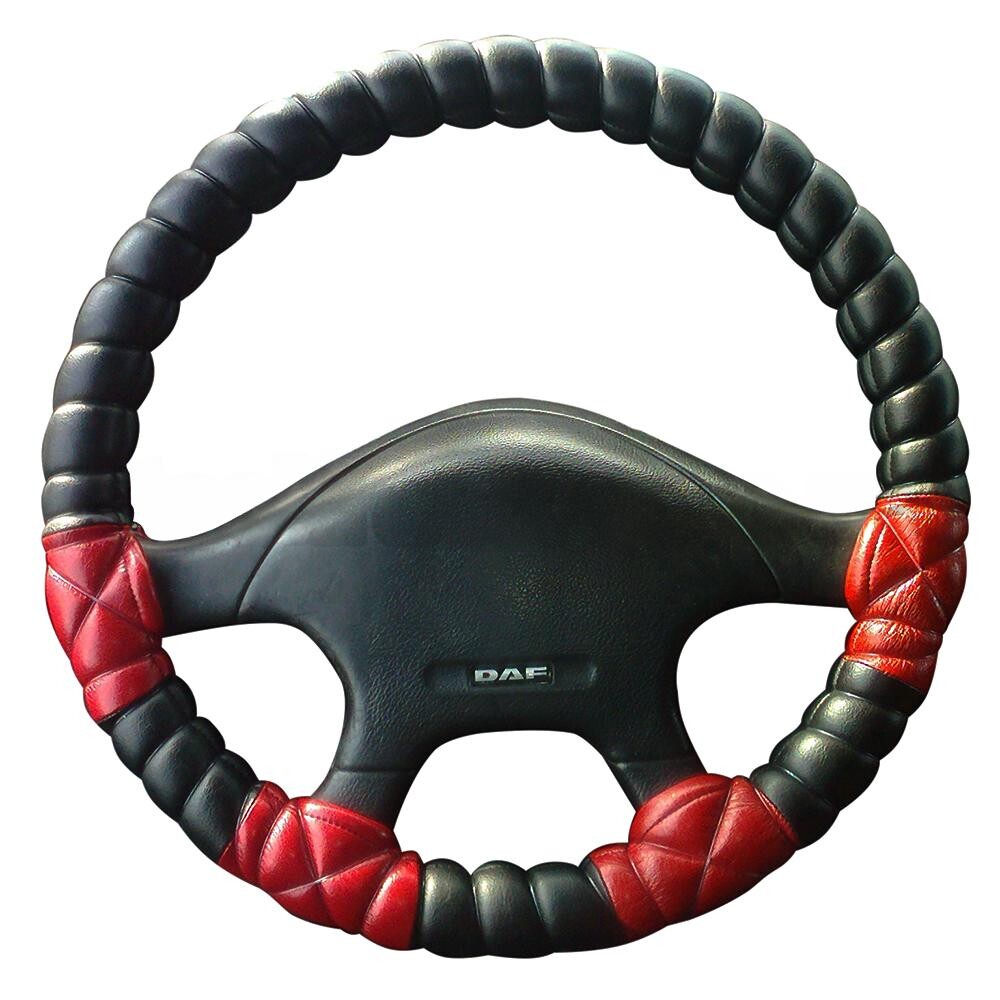 Оплетка руля Renault Prem. 145*10*46 \шнуровка поролон\ черная