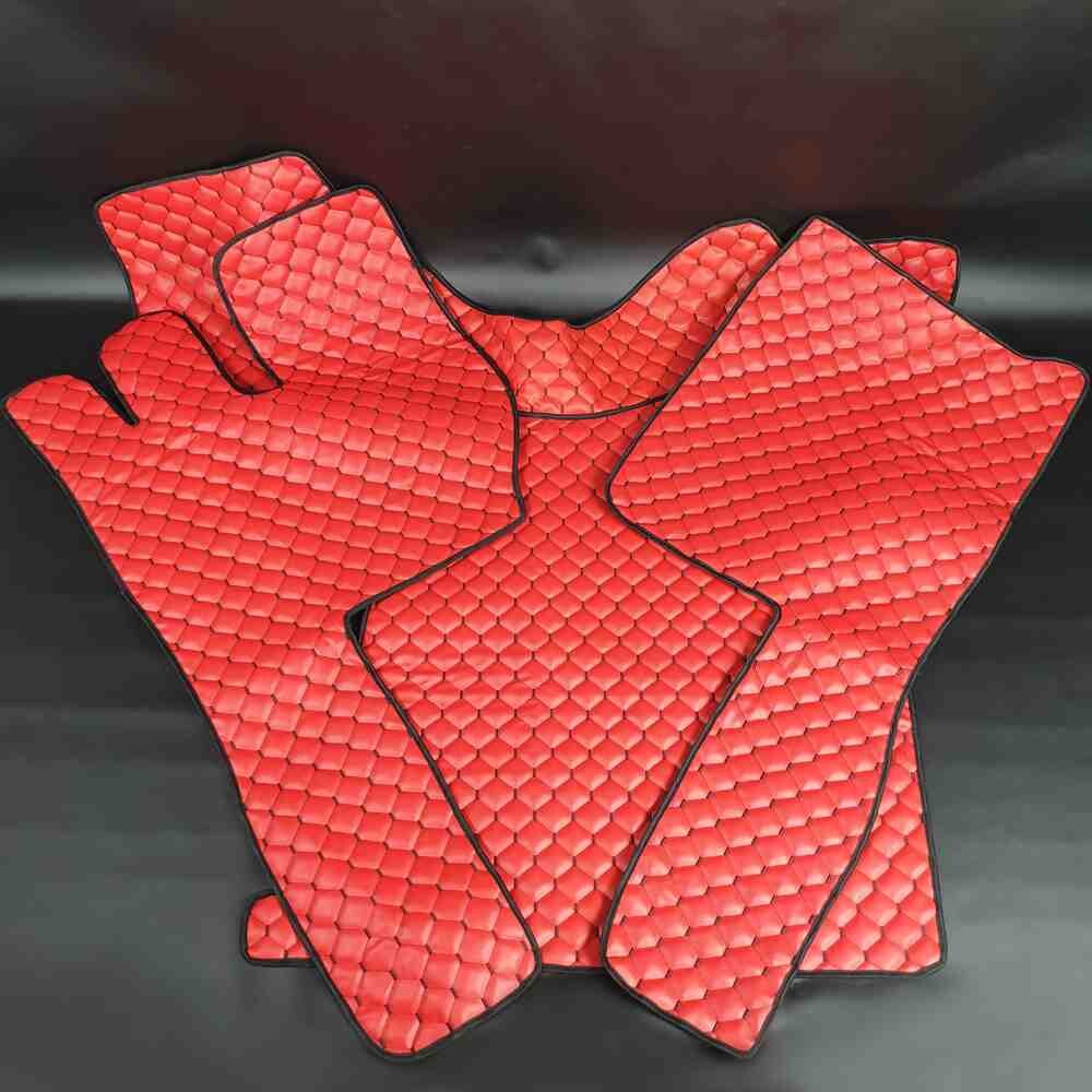 Коврик Экокожа VOLVO FH 2003-2013; МКПП, красный, Коврик Экокожа VOLVO FH 2003-2013; МКПП, красный,