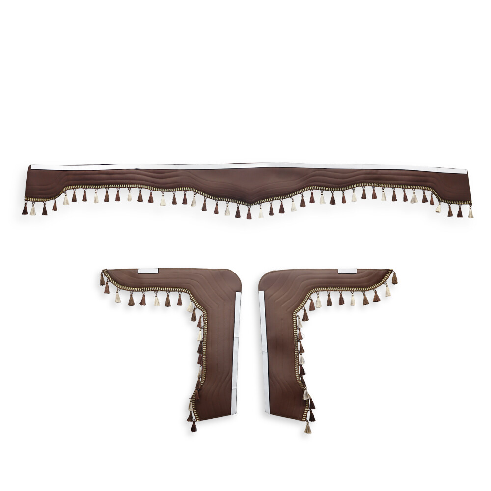 Шторка Екокожа "New Stile" VOLVO лоб+косинки коричнева