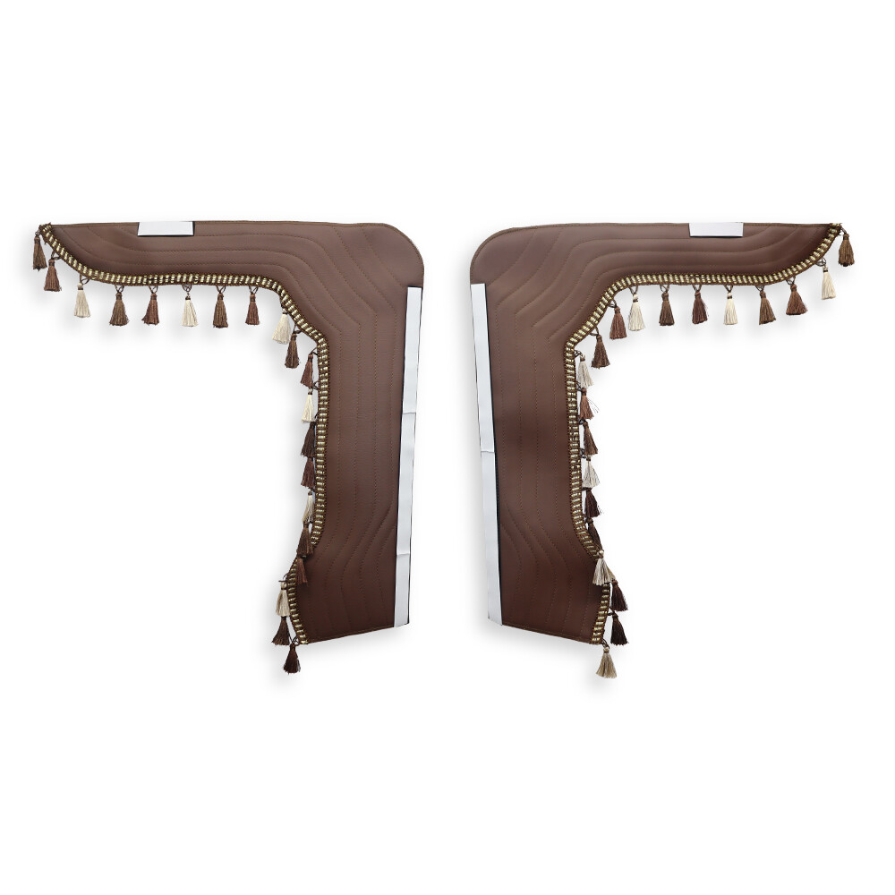 Шторка Екокожа "New Stile" VOLVO лоб+косинки коричнева