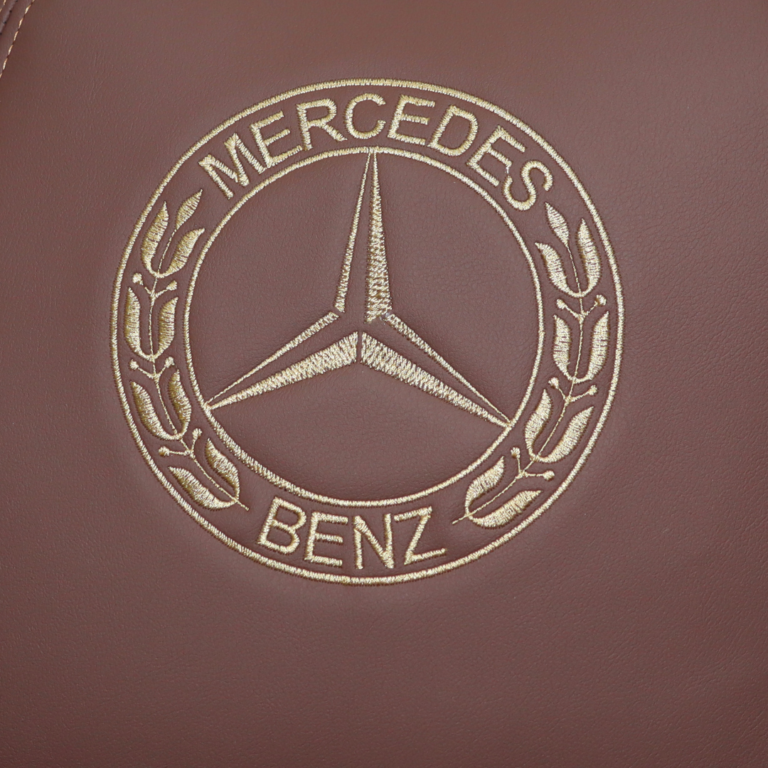 Чохол на сидіння MERCEDES Actros EURO-6 руда сітка - шкіра корич.