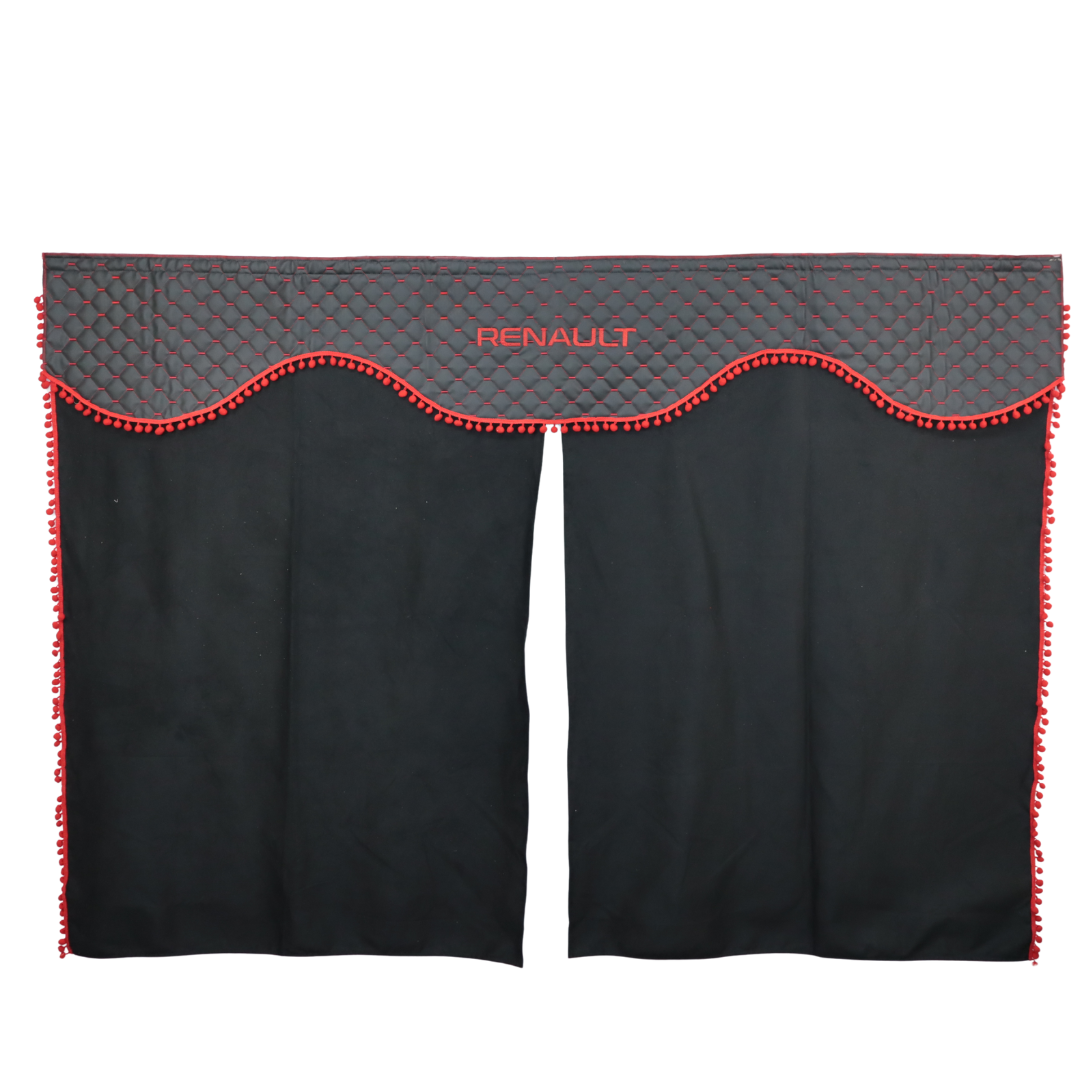 Шторка Екошкіра "Wave" RENAULT спальника чорна