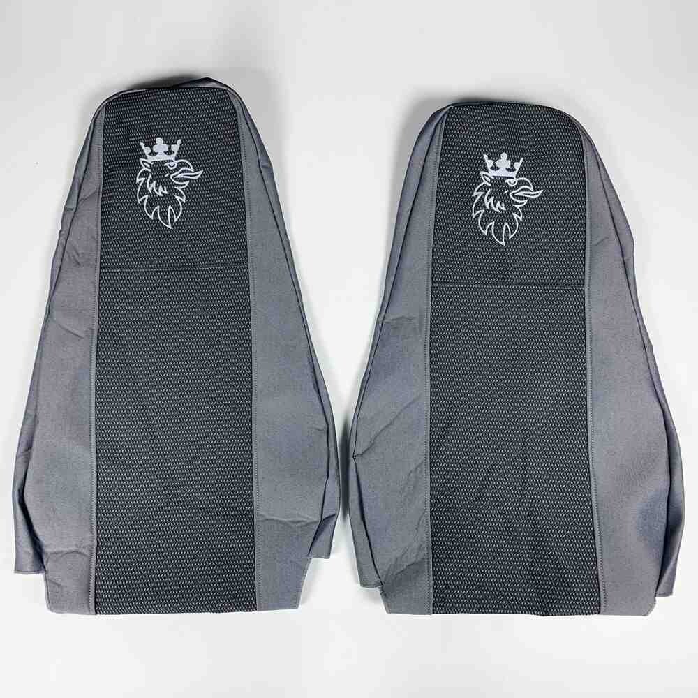 Чохол на сидіння SCANIA R,G,P (2004-2017) водить. пілот - пас. пілот, з ремнем сірий Чохол на сидіння SCANIA R,G,P (2004-2017) водить. пілот - пас. пілот, з ремнем сірий