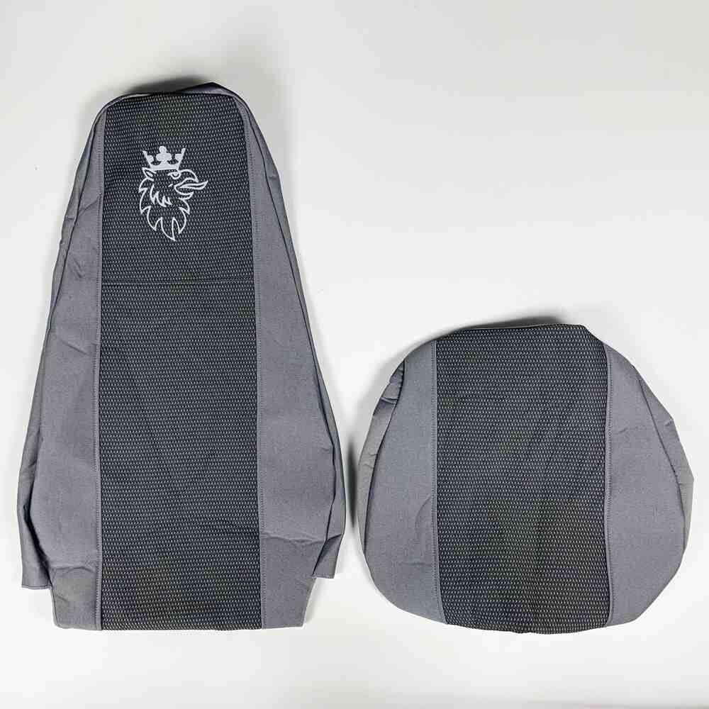 Чохол на сидіння SCANIA R,G,P (2004-2017) водить. пілот - пас. пілот, з ремнем сірий Чохол на сидіння SCANIA R,G,P (2004-2017) водить. пілот - пас. пілот, з ремнем сірий