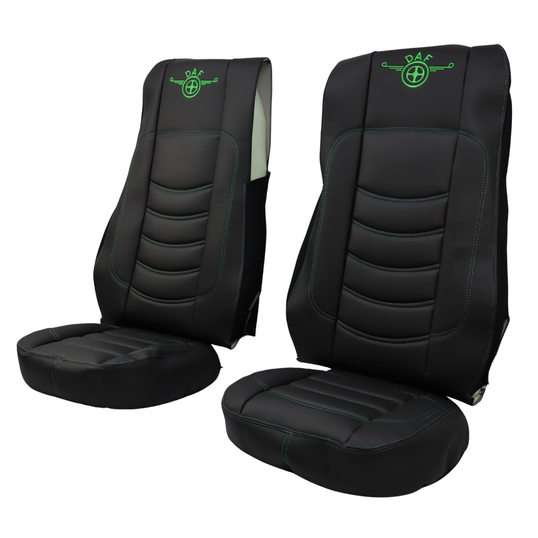 Чехол на сиденья DAF XF105 106 XG CF85 LF (2013-2024) перфор.кожа чёрн. Чехол на сиденья DAF XF105 106 XG CF85 LF (2013-2024) перфор.кожа чёрн.