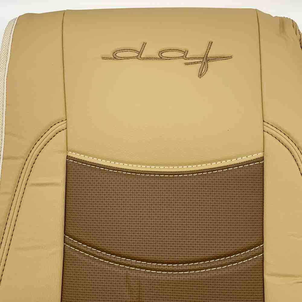 Чехол на сиденья DAF XF105 106 XG CF85 LF (2013-2024) перфор.кожа беж. Чехол на сиденья DAF XF105 106 XG CF85 LF (2013-2024) перфор.кожа беж.