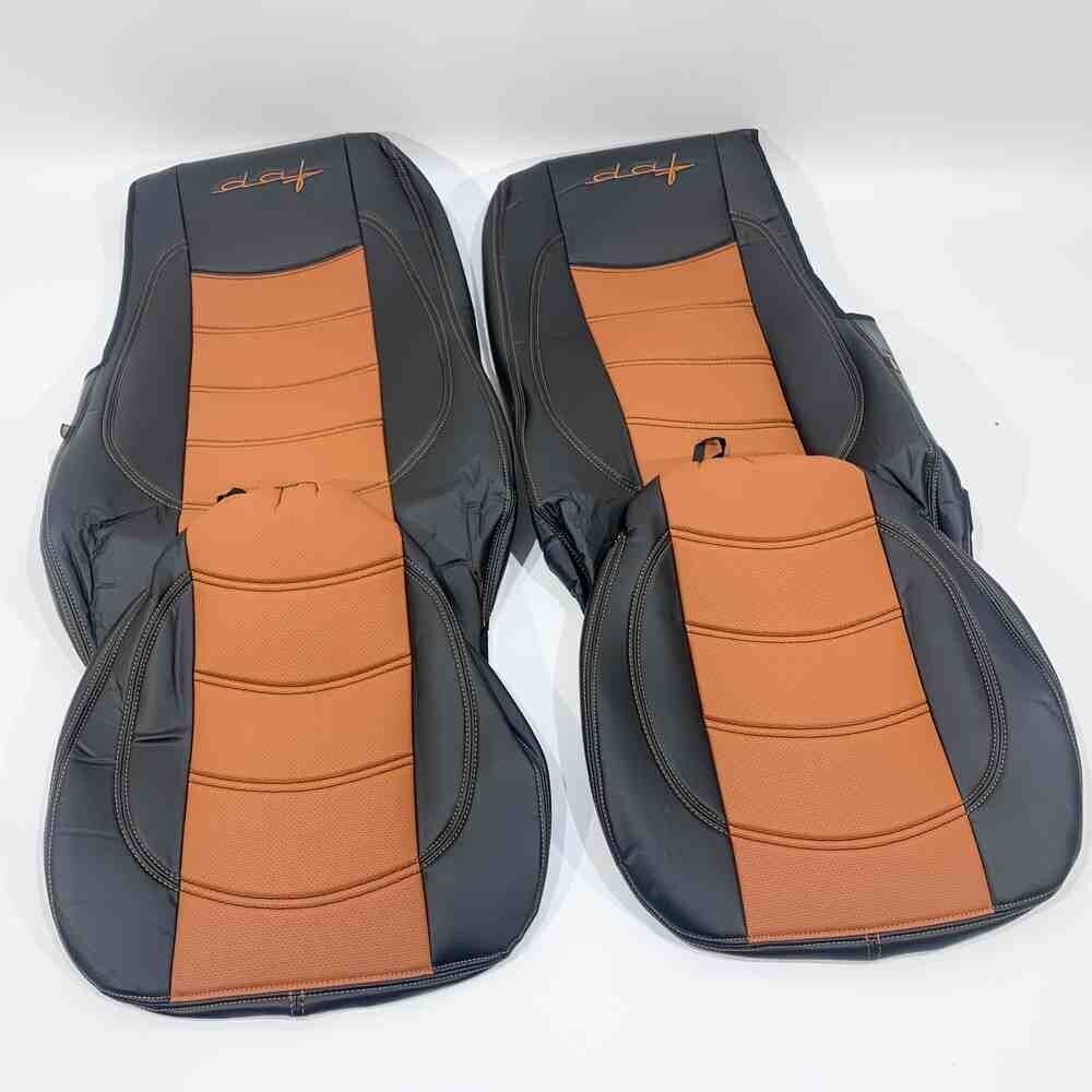 Чохол на сидіння DAF XF105 106 XG CF85 LF (2013-2024) перфор.шкіра коричн. Чохол на сидіння DAF XF105 106 XG CF85 LF (2013-2024) перфор.шкіра коричн.