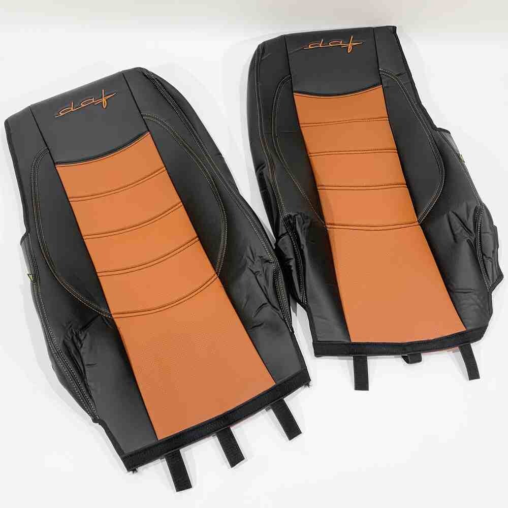 Чохол на сидіння DAF XF105 106 XG CF85 LF (2013-2024) перфор.шкіра коричн. Чохол на сидіння DAF XF105 106 XG CF85 LF (2013-2024) перфор.шкіра коричн.