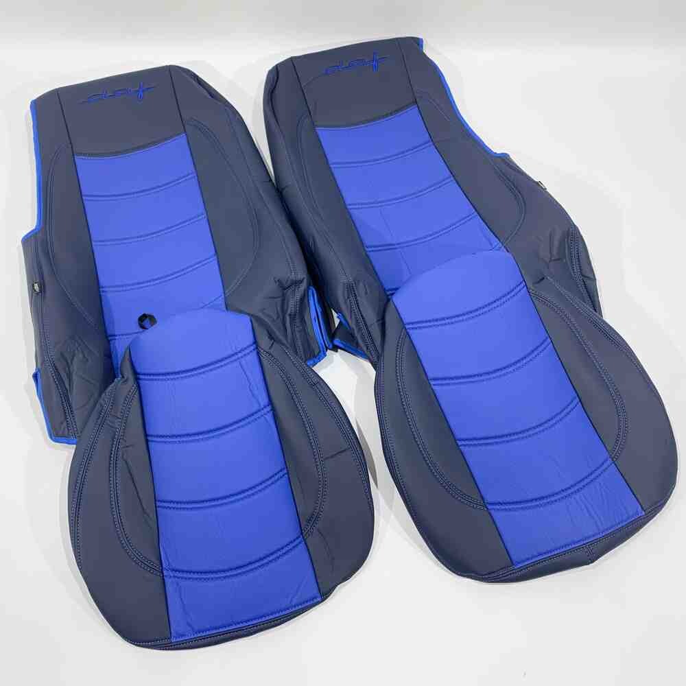 Чохол на сидіння DAF XF105 106 XG CF85 LF (2013-2024) перфор.шкіра син. Чохол на сидіння DAF XF105 106 XG CF85 LF (2013-2024) перфор.шкіра син.