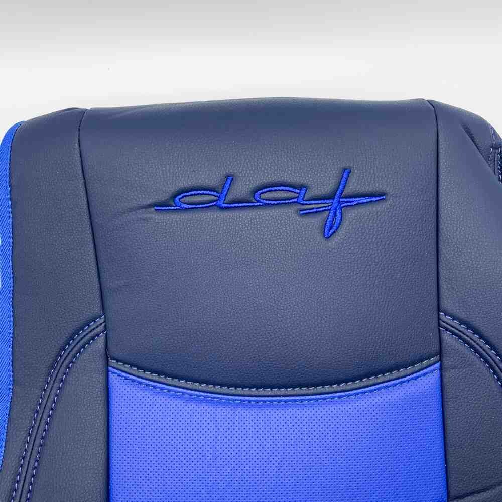 Чохол на сидіння DAF XF105 106 XG CF85 LF (2013-2024) перфор.шкіра син. Чохол на сидіння DAF XF105 106 XG CF85 LF (2013-2024) перфор.шкіра син.