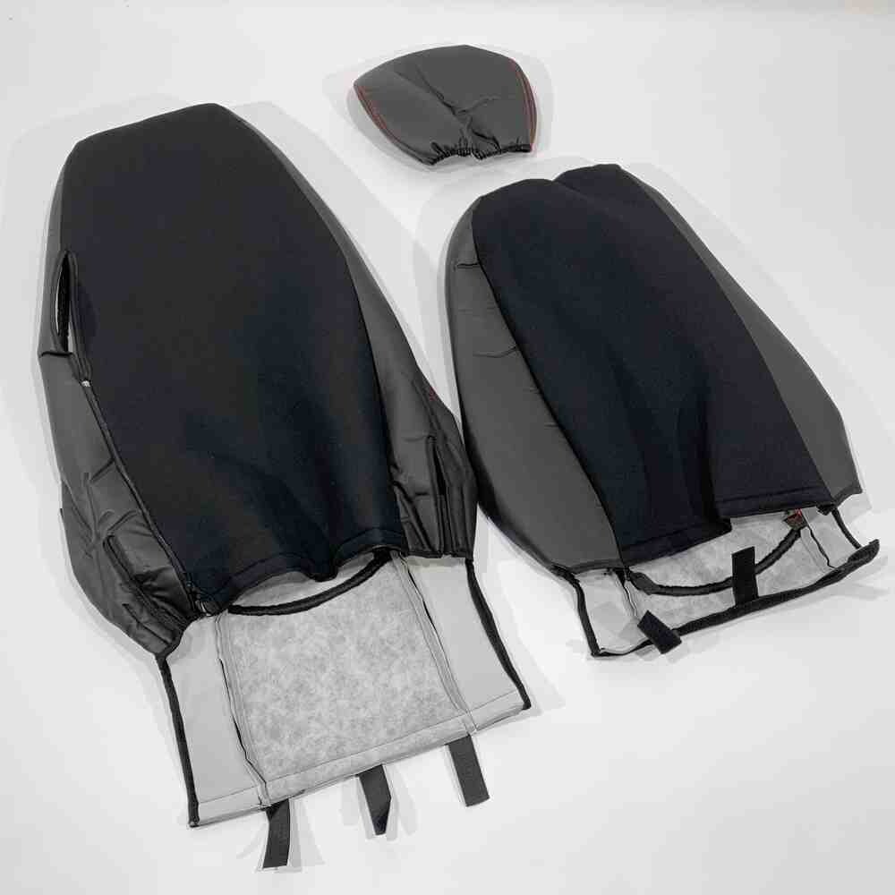 Чохол на сидіння SCANIA R,G,P (2004-2017) водій пілот - пас. складне, перфор.шкіра чорн. Чохол на сидіння SCANIA R,G,P (2004-2017) водій пілот - пас. складне, перфор.шкіра чорн.