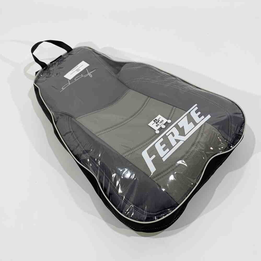 Чехол на сиденья DAF XF95 105 CF85 75 65 LF (2002-2012) перфор.кожа сер. Чехол на сиденья DAF XF95 105 CF85 75 65 LF (2002-2012) перфор.кожа сер.