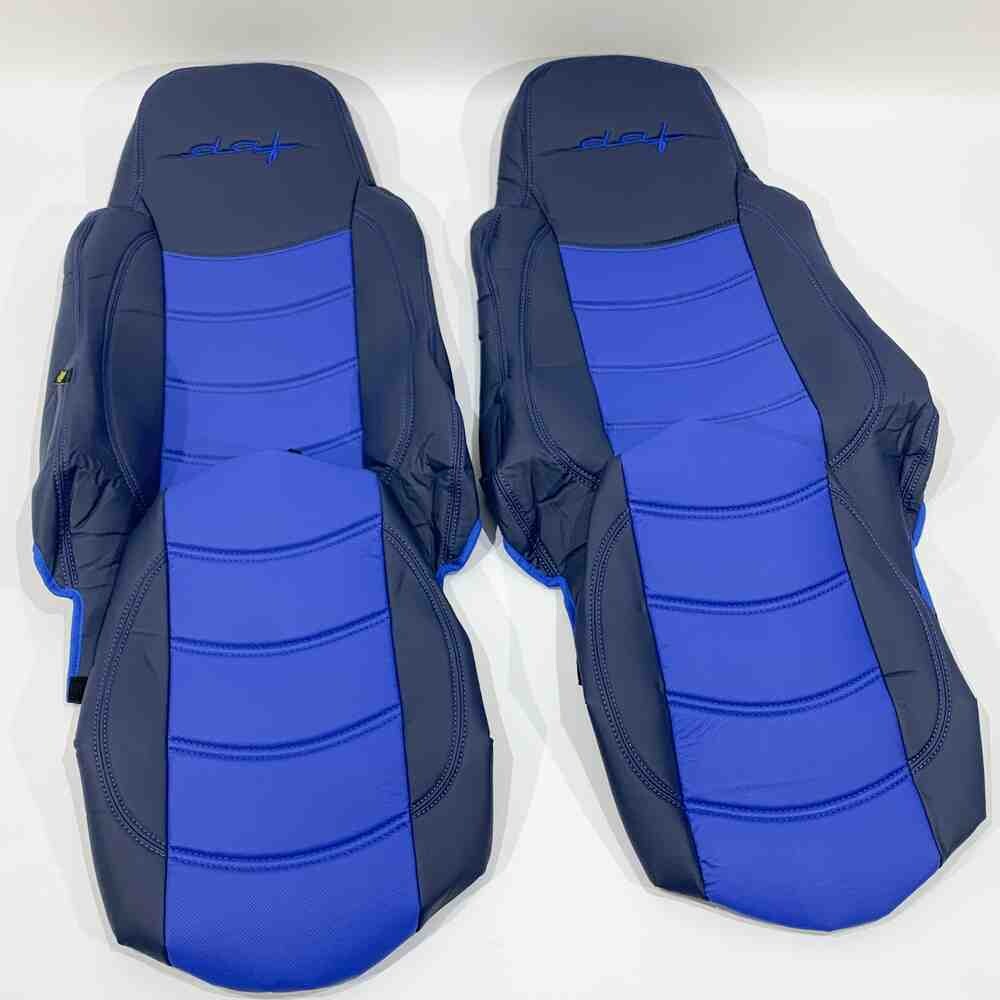 Чохол на сидіння DAF XF95 105 CF85 75 65 LF (2002-2012) перфор.шкіра син.